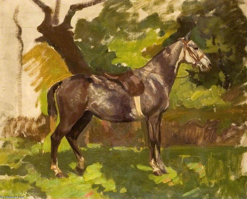 Wikioo.org - The Encyclopedia of Fine Arts - Painting, Artwork by Algernon Talmage - Grey Horse