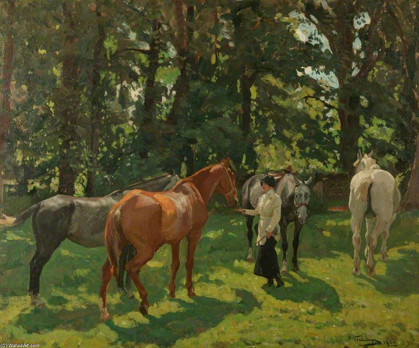 Wikioo.org - The Encyclopedia of Fine Arts - Painting, Artwork by Algernon Talmage - The Old Hunter