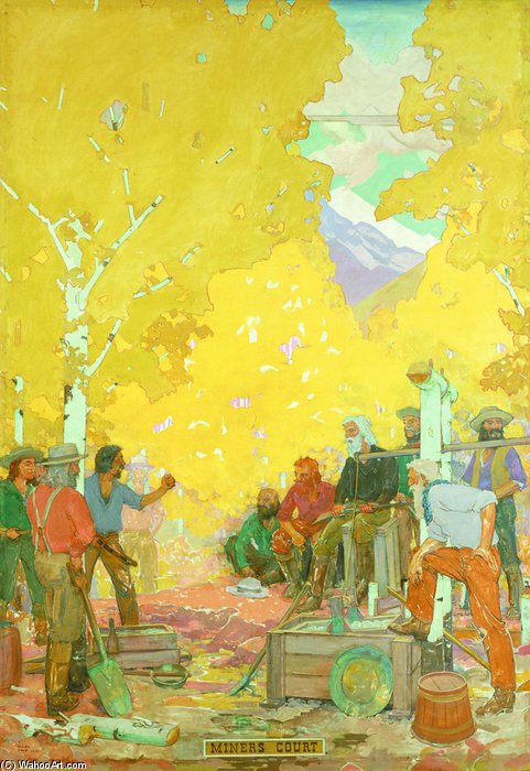 Wikioo.org - The Encyclopedia of Fine Arts - Painting, Artwork by Allen Tupper True - Miners Court
