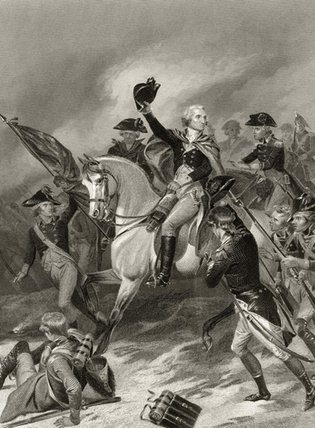 WikiOO.org - 백과 사전 - 회화, 삽화 Alonzo Chappel - George Washington At The Battle Of Princeton