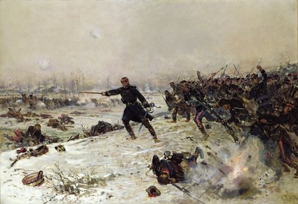 Wikioo.org – L'Enciclopedia delle Belle Arti - Pittura, Opere di Alphonse Marie Adolphe De Neuville - Battle Of Chenebier