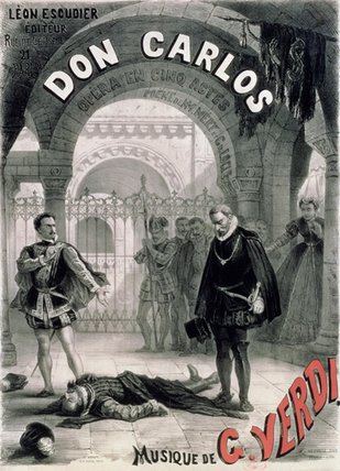 WikiOO.org - 백과 사전 - 회화, 삽화 Alphonse Marie Adolphe De Neuville - Poster Advertising Don Carlos