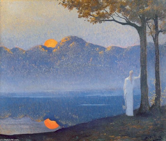 Wikioo.org - The Encyclopedia of Fine Arts - Painting, Artwork by Alphonse Osbert - The Muse At Sunrise