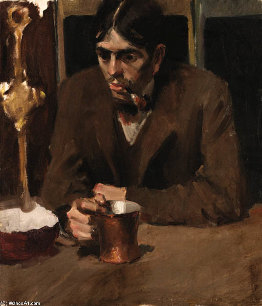 WikiOO.org - Güzel Sanatlar Ansiklopedisi - Resim, Resimler Alson Skinner Clark - The Brooding Drinker