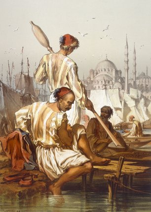 Wikioo.org - The Encyclopedia of Fine Arts - Painting, Artwork by Amadeo Preziosi - Boatmen,