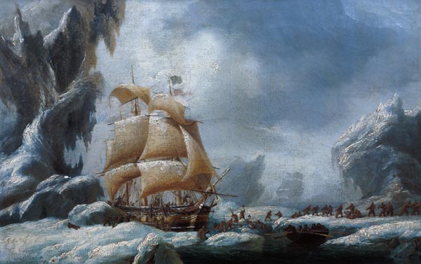 WikiOO.org - Енциклопедия за изящни изкуства - Живопис, Произведения на изкуството Ambroise Louis Garneray - He Ship Of Jules Dumont D'urville Stuck In An Ice Floe In Antarctica