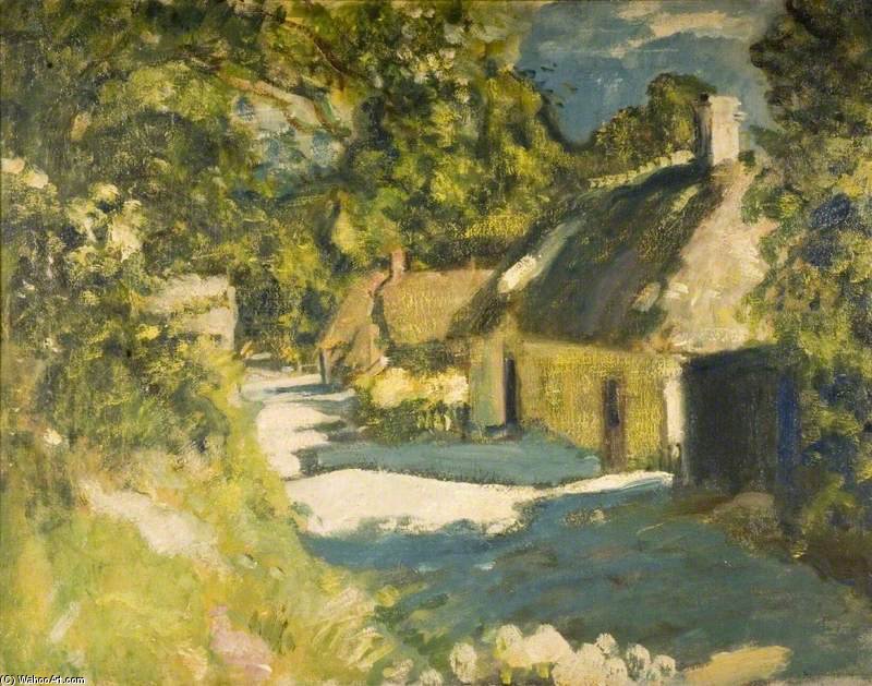 Wikioo.org - The Encyclopedia of Fine Arts - Painting, Artwork by Ambrose Mcevoy - Cottages At Aldbourne