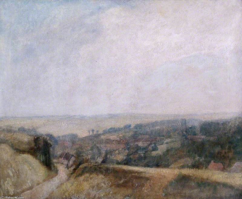 WikiOO.org - Güzel Sanatlar Ansiklopedisi - Resim, Resimler Ambrose Mcevoy - Landscape At Aldbourne, Wiltshire
