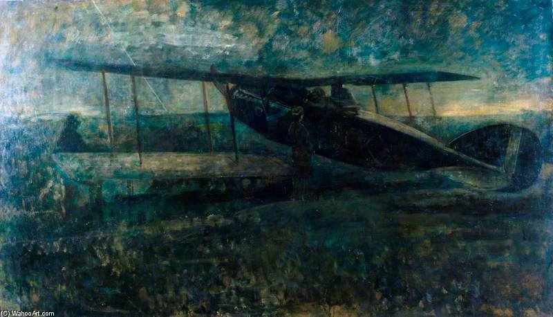 WikiOO.org - Encyclopedia of Fine Arts - Schilderen, Artwork Ambrose Mcevoy - Night Flying