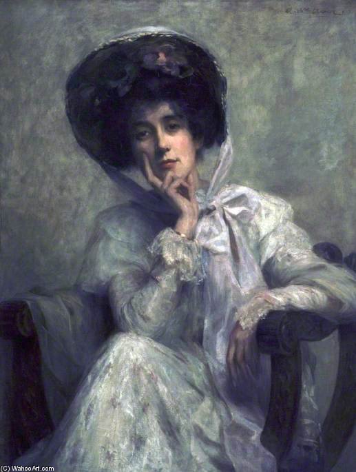 Wikioo.org - The Encyclopedia of Fine Arts - Painting, Artwork by Ambrose Mcevoy - The Edwardian Hat