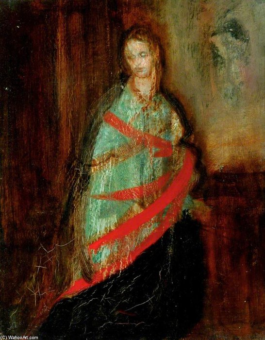 WikiOO.org - Encyclopedia of Fine Arts - Festés, Grafika Ambrose Mcevoy - The Green Cloak