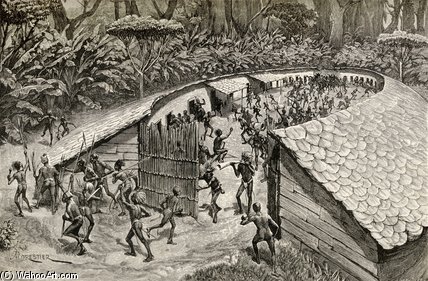 WikiOO.org - Enciclopédia das Belas Artes - Pintura, Arte por Amédée Forestier - The Natives Of Iyugu Preparing Themselves For War