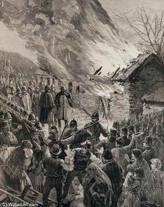 WikiOO.org - Енциклопедия за изящни изкуства - Живопис, Произведения на изкуството Amédée Forestier - The Rent War In Ireland