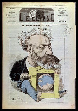 Wikioo.org - Bách khoa toàn thư về mỹ thuật - Vẽ tranh, Tác phẩm nghệ thuật Andre Gill - Caricature Of Jules Verne