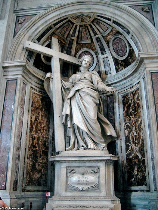 Wikioo.org - The Encyclopedia of Fine Arts - Painting, Artwork by Andrea Bolgi - The Shrine To Saint Helena In Basilica Di San Pietro