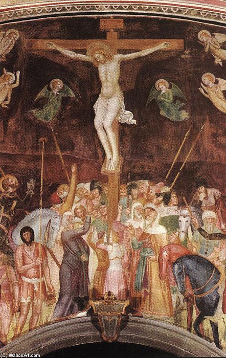 Wikioo.org - สารานุกรมวิจิตรศิลป์ - จิตรกรรม Andrea Di Bonaiuto (Andrea Da Firenze) - Crucifixion (detail)
