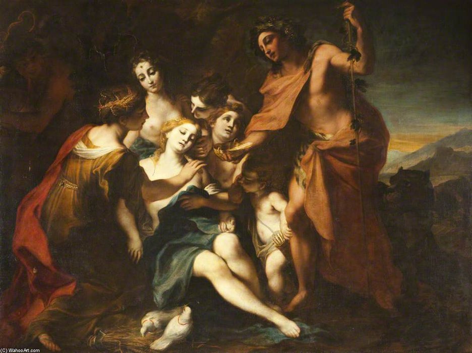 Wikioo.org – La Enciclopedia de las Bellas Artes - Pintura, Obras de arte de Andrea Casali - Bacchus y Ariadne