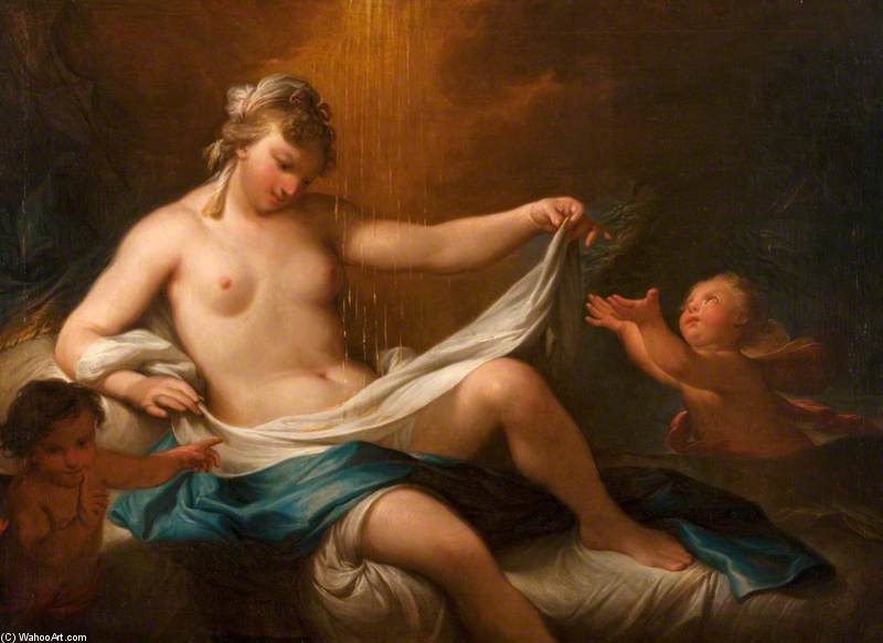 Wikioo.org - The Encyclopedia of Fine Arts - Painting, Artwork by Andrea Casali - Danaë And The Golden Shower