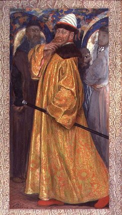 Wikioo.org - Encyklopedia Sztuk Pięknych - Malarstwo, Grafika Andrei Petrovich Ryabushkin - Granted The Tsar's Fur Coat