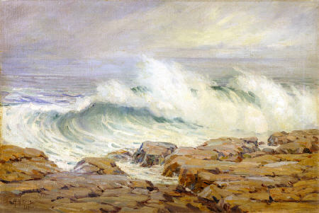 Wikioo.org - The Encyclopedia of Fine Arts - Painting, Artwork by Anna Althea Hills - Breaking Wave
