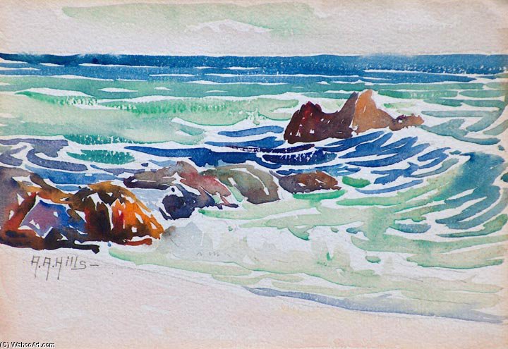 Wikioo.org - The Encyclopedia of Fine Arts - Painting, Artwork by Anna Althea Hills - Laguna Shore