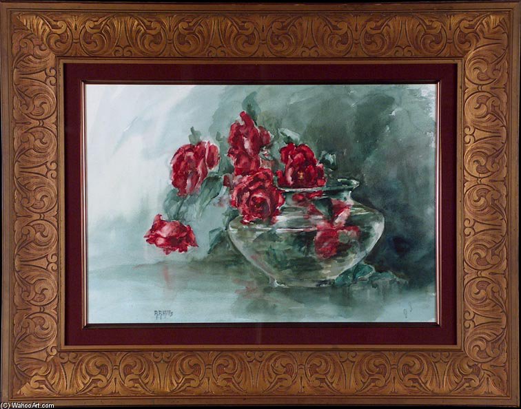 Wikioo.org - The Encyclopedia of Fine Arts - Painting, Artwork by Anna Althea Hills - Red Roses -