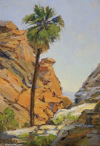 WikiOO.org - אנציקלופדיה לאמנויות יפות - ציור, יצירות אמנות Anna Althea Hills - The Lone Palm