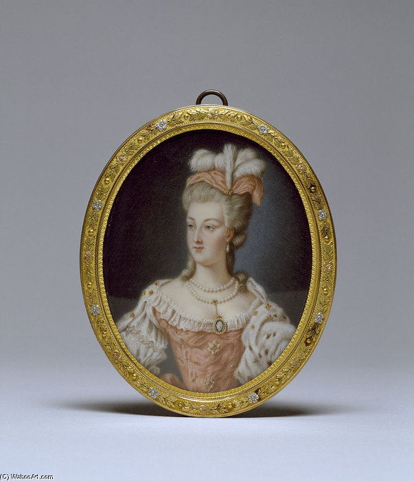 Wikioo.org - The Encyclopedia of Fine Arts - Painting, Artwork by Anne Vallayer Coster - Queen Marie-antoinette