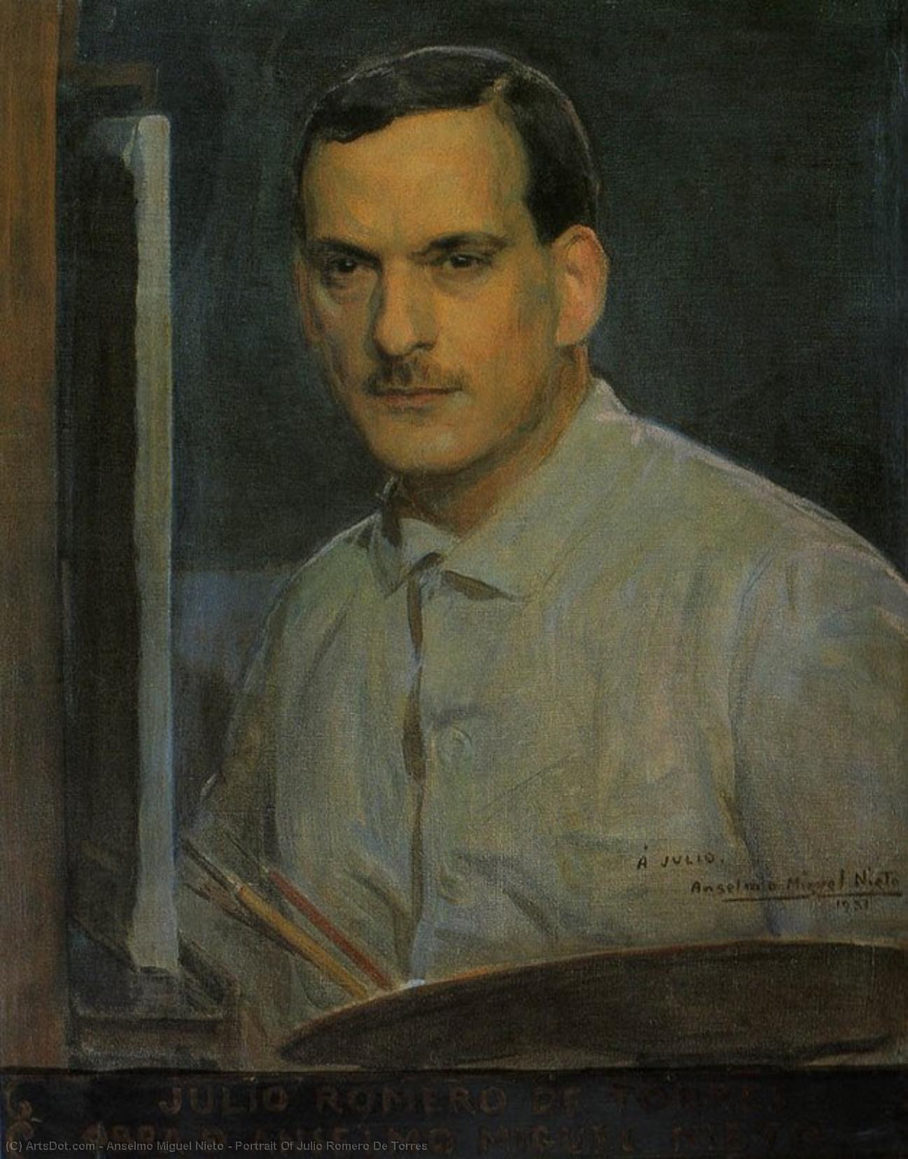 Wikioo.org - The Encyclopedia of Fine Arts - Painting, Artwork by Anselmo Miguel Nieto - Portrait Of Julio Romero De Torres
