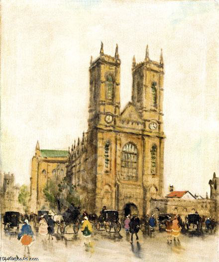 WikiOO.org - אנציקלופדיה לאמנויות יפות - ציור, יצירות אמנות Antal Berkes - Westminster Abbey London