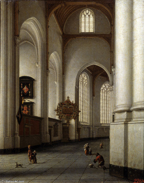Wikioo.org - The Encyclopedia of Fine Arts - Painting, Artwork by Anthonie De Lorme - Rotterdam,laurentiuskirche