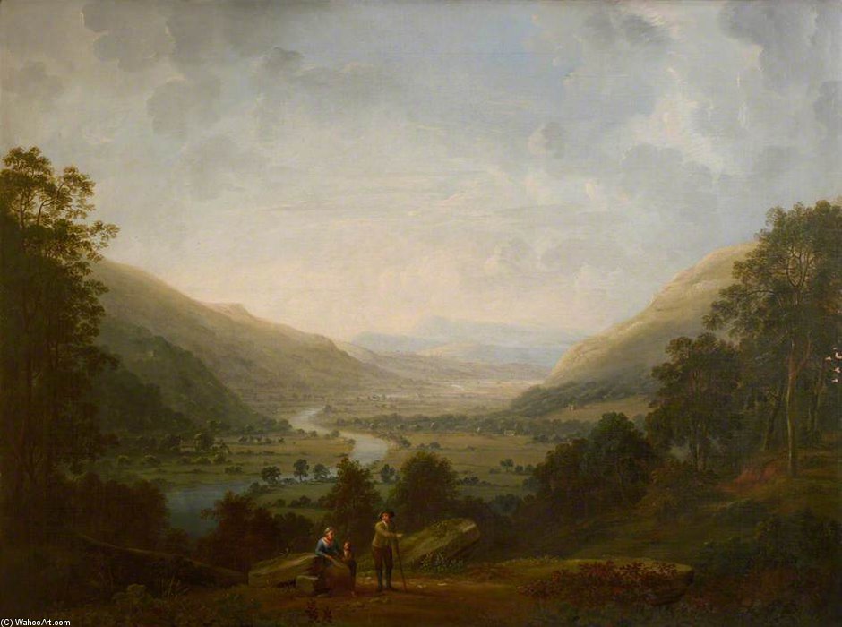 Wikioo.org - The Encyclopedia of Fine Arts - Painting, Artwork by Anthony Devis - Langdale Valley With The River Brathay