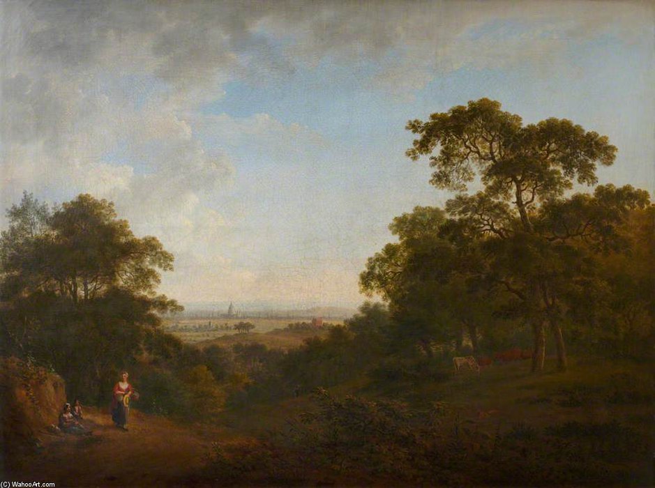 Wikioo.org - The Encyclopedia of Fine Arts - Painting, Artwork by Anthony Devis - Looking Over London
