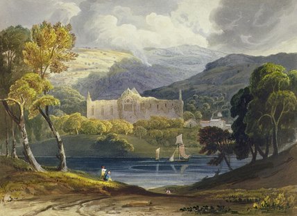 Wikioo.org - สารานุกรมวิจิตรศิลป์ - จิตรกรรม Anthony Vandyke Copley Fielding - North View Of Tintern Abbey