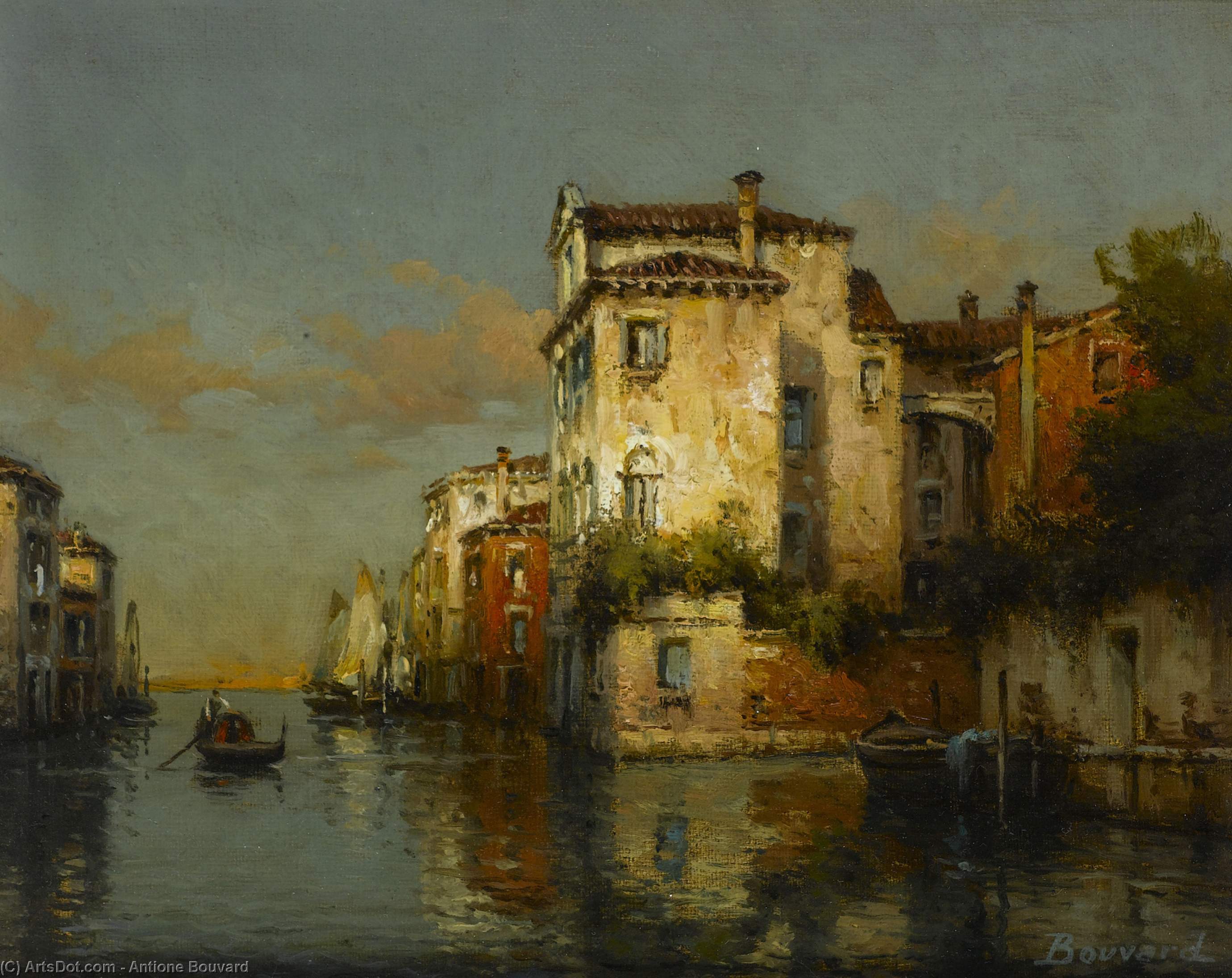 Wikioo.org - The Encyclopedia of Fine Arts - Painting, Artwork by Antione Bouvard - Venetian Reflections -