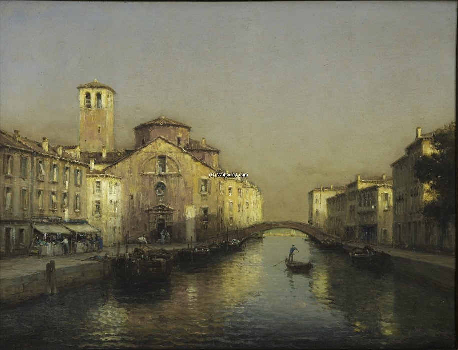 Wikioo.org - The Encyclopedia of Fine Arts - Painting, Artwork by Antione Bouvard - Venetian Reflections
