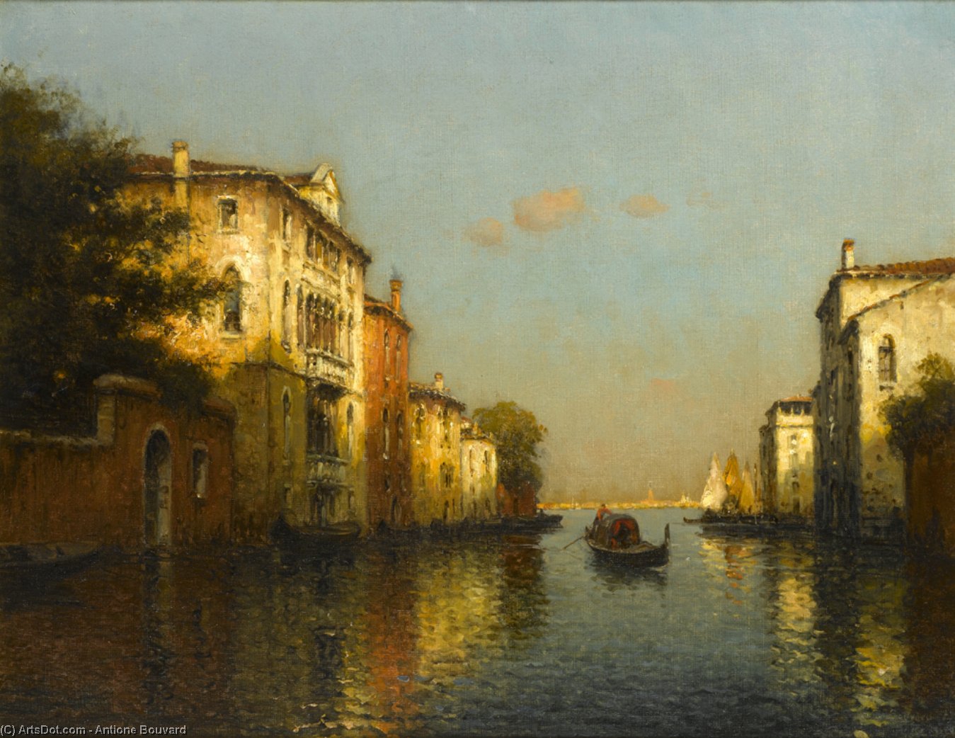 Wikioo.org - The Encyclopedia of Fine Arts - Painting, Artwork by Antione Bouvard - Venice, Evening Light