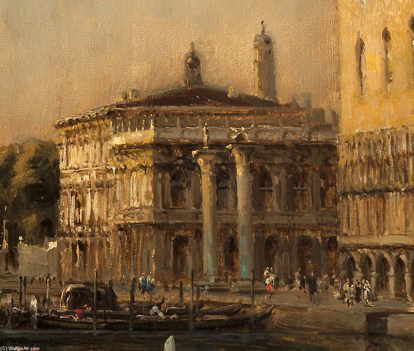 WikiOO.org - Enciclopédia das Belas Artes - Pintura, Arte por Antione Bouvard - View Of The Basin Of San Marco