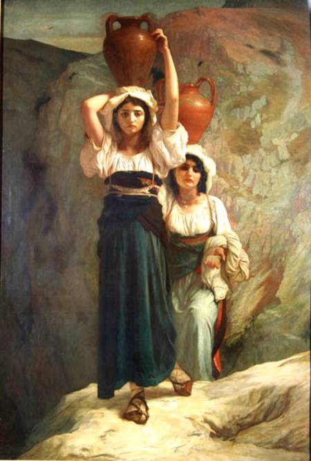 WikiOO.org - Encyclopedia of Fine Arts - Målning, konstverk Ernest Hébert (Antoine Auguste Ernest Hebert) - The Girls Of Alvito