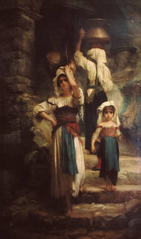 WikiOO.org - Енциклопедія образотворчого мистецтва - Живопис, Картини
 Ernest Hébert (Antoine Auguste Ernest Hebert) - Women Of Cervara