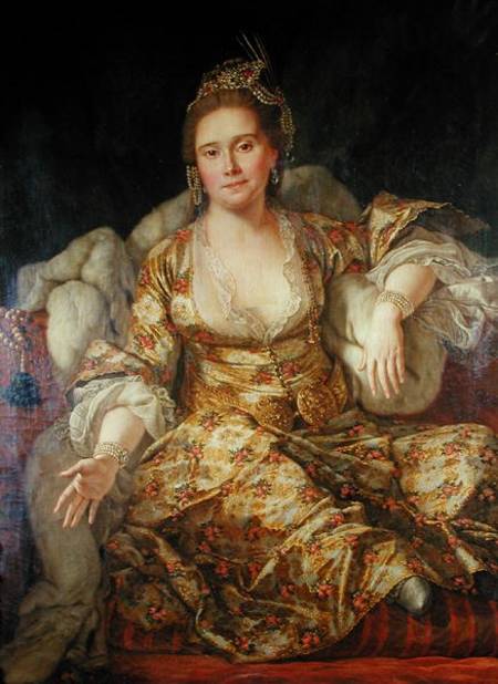 Wikioo.org - The Encyclopedia of Fine Arts - Painting, Artwork by Antoine De Favray - Annette, Comtesse De Vergennes In Oriental Costume