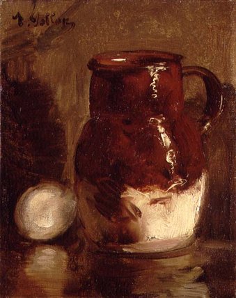 Wikioo.org - The Encyclopedia of Fine Arts - Painting, Artwork by Antoine Vollon - Stoneware Jug And Egg