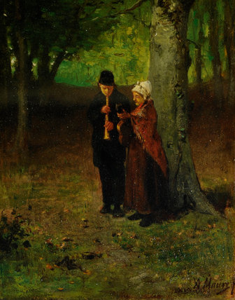 Wikioo.org - The Encyclopedia of Fine Arts - Painting, Artwork by Anton Mauve - Wandering Musicians