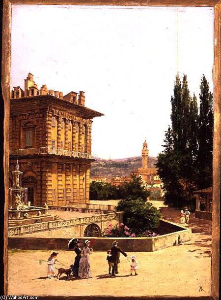 WikiOO.org - Енциклопедія образотворчого мистецтва - Живопис, Картини
 Antonietta Brandeis - By The Pitti Palace, Florence