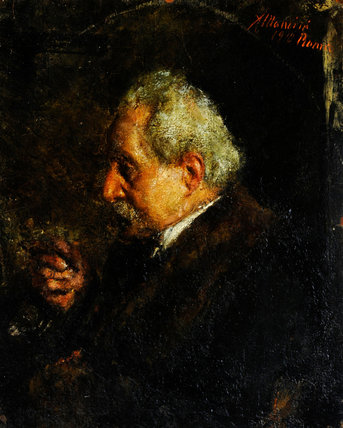 Wikioo.org - The Encyclopedia of Fine Arts - Painting, Artwork by Antonio Mancini - Portrait Of The Artist's Father