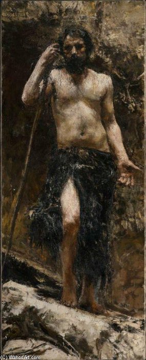 Wikioo.org - The Encyclopedia of Fine Arts - Painting, Artwork by Antonio Mancini - Saint John The Baptist
