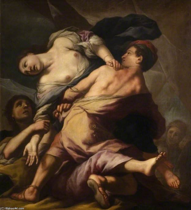 WikiOO.org - Enciclopédia das Belas Artes - Pintura, Arte por Antonio Zanchi - A Scene Of Rape