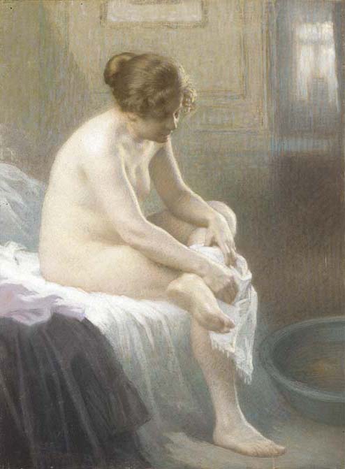 WikiOO.org - Enciclopédia das Belas Artes - Pintura, Arte por Antony Troncet - A Woman Wiping