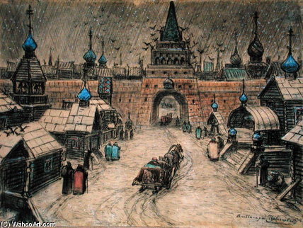 Wikioo.org - The Encyclopedia of Fine Arts - Painting, Artwork by Apollinari Mikhailovich Vasnetsov - Old Moscow