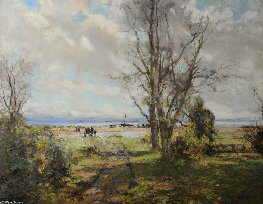Wikioo.org - The Encyclopedia of Fine Arts - Painting, Artwork by Archibald Kay - Brodick Bay, Arran